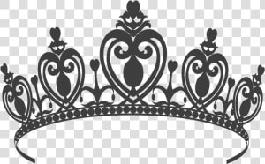 Princess Png Black And White   Princess Tiara Clip Art  Transparent Png