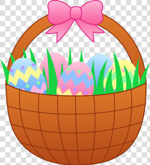 Elegant Easter Eggs In Grass Clipart   Easter Basket Clipart Transparent  HD Png Download