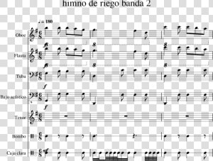 Himno De Riego Banda 2 Sheet Music For Oboe  Trumpet    Himno De Riego Partitura  HD Png Download