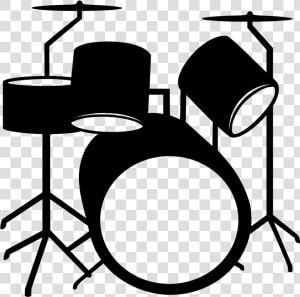 Simple Drum Set Drawing Clipart   Png Download   Free Drum Silhouette  Transparent Png