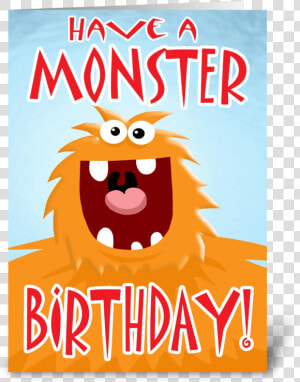 Monster Birthday Card Greeting Card   Monster Birthday  HD Png Download