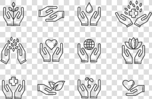 Healing Hands Icons Vector   Healing Hands Icon Set  HD Png Download