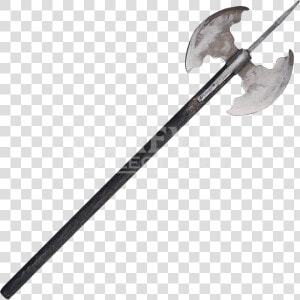 Double Sided Axe   Png Download   Long Double Bladed Axe  Transparent Png