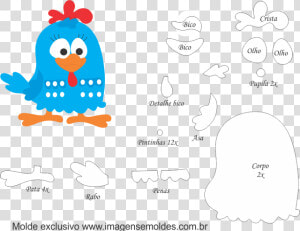 Transparent Gallina Pintadita Png   Molde Galinha Pintadinha Feltro  Png Download