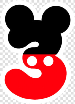 Clip Art Numeros Mickey   3rd Birthday Mickey Mouse  HD Png Download