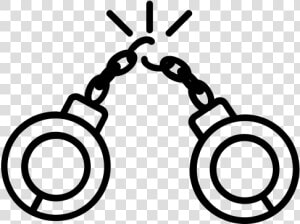 Handcuffs Rubber Stamp Stampmore   Broken Handcuffs Easy Drawing  HD Png Download