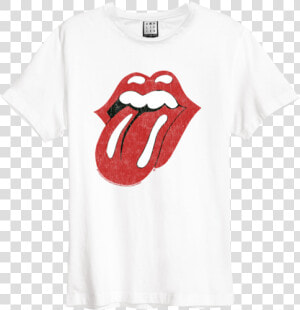 Amplified Therollingstones 1508249975zav210vrs Wh   White Rolling Stones T Shirt  HD Png Download