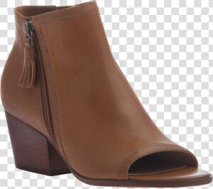 Brown Open Toe Bootie Wedges  HD Png Download