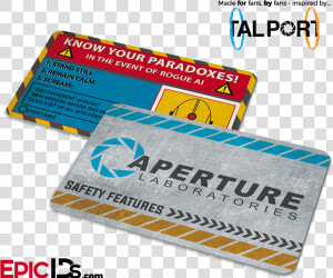 Portal Inspired Aperture Labs Know Your Paradoxes   Aperture Portal Video Game  HD Png Download