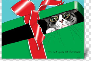 Do Not Open Till Christmas Greeting Card  HD Png Download