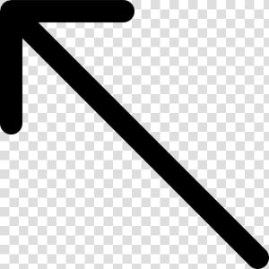 Thin Left Up Arrow   Arrow Pointing Left Up  HD Png Download