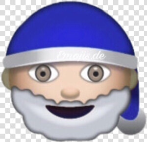  emojis  emoji  blue  azul  santaclaus  santa  papanoel   Emoji Do Papai Noel  HD Png Download