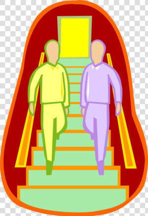 Walking Down Flight Of Stairs Image Illustration   Dialogue Sur L Heure  HD Png Download