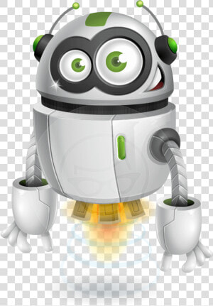 Karuna Humanised Robot   Flying Robot Cartoon Character  HD Png Download