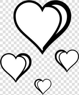 Two Hearts Clipart Black And White Free Clipart   Hearts Black And White  HD Png Download