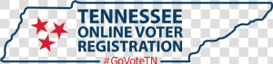 Outline Of State Of Tn With Words  Tennessee Online   Tennessee Voter Registration  HD Png Download