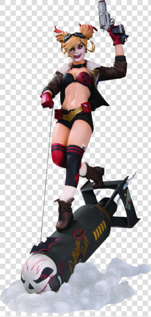 Harley Quinn Dc Bombshells Deluxe 14” Statue By Dc   Dc Bombshells Harley Quinn Deluxe Statue  HD Png Download