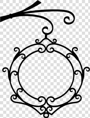 Vintage Wrought Iron Flourish Silhouette   Uithangbord Schaap  HD Png Download