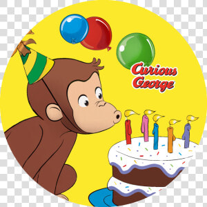 Personalised Curious George X 12 Tags For Party Bags   Curious George Birthday Cake  HD Png Download