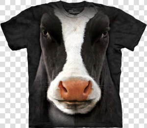 Black Cow Face   T Shirt With Cow  HD Png Download