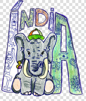 Indian Elephant Clipart   Indian Elephants Drawings  HD Png Download