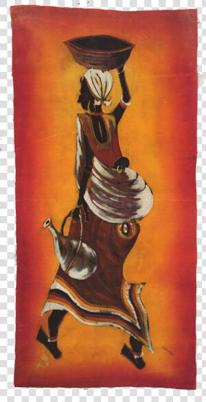 African Tribal Woman Painting   Pottery  HD Png Download