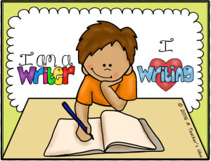 Clip Art Child Writing Clip Art   Creative Writing Children  HD Png Download