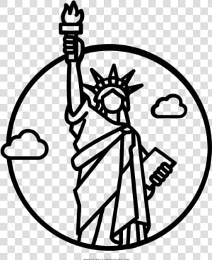 Estátua Da Liberdade Desenho Para Colorir   Easy Statue Of Liberty Cartoon  HD Png Download