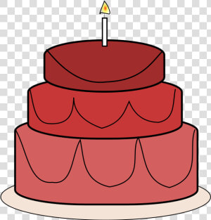 Food pasteles cake   Red Birthday Cake Clipart  HD Png Download