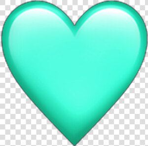  heart  emoji  turquoise   Turquoise Heart  HD Png Download