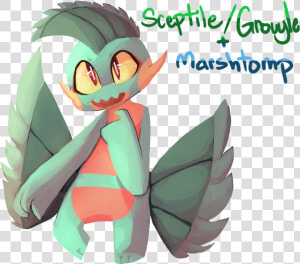 Sceptile grovyle And Marshtomp Fusion   Sceptile Fusions  HD Png Download