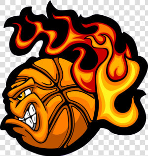 Flaming Basketball Logo Clipart   Png Download  Transparent Png