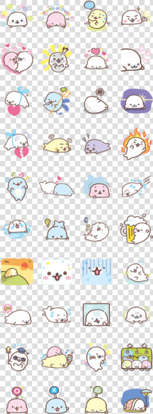 Mamegoma Line Stickers For Android Iphone Etc   Cow With White Background  HD Png Download