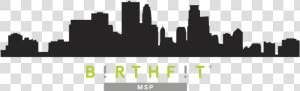 Msp Outline Black   Minneapolis Skyline Outline  HD Png Download