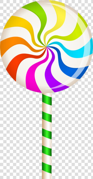 Multicolor Swirl Lollipop Png Clip Art Image   Lollipop Clipart  Transparent Png