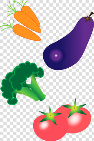 Vegetables  Eggplant  Carrot  Tomatoes  Vector Isolated   Gambar Sayur Sayuran Animasi  HD Png Download