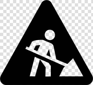 Construction   Under Construction Sign Black And White  HD Png Download