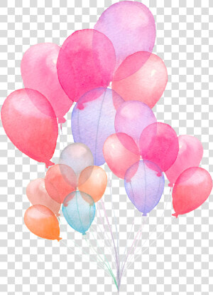 Colorful Balloons Png Picture   Balloon Watercolor  Transparent Png