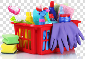 Box Of Cleaning Supplies  HD Png Download