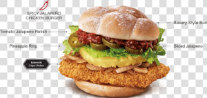 Spicy Jalapeno Chicken Burger Potato Grid   Spicy Jalapeno Chicken Burger  HD Png Download