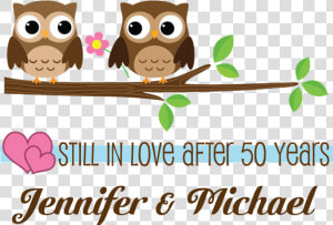 Owl 50th Anniversary Yard Sign   Love Anniversary 18 Years  HD Png Download