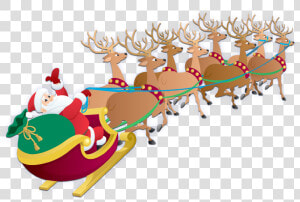 Transparent Reindeer Sleigh Png   Christmas Pictures Santa Sleigh  Png Download