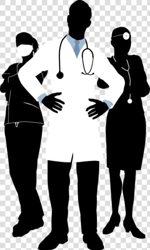 Physician Photography Illustration   Doctor Team Silhouette  HD Png Download