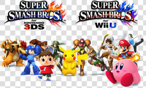 A Smashing Look   Super Smash Bros For Wii U And Nintendo 3ds Logos  HD Png Download