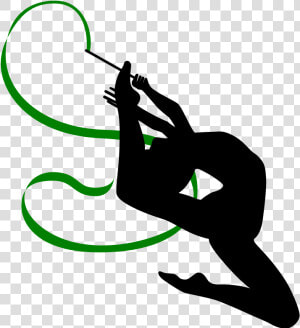 Rhythmic Gymnastics With Ribbon   Rhythmic Gymnastics Clip Art  HD Png Download