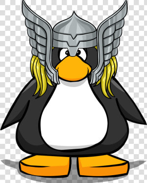 Thor Clipart Thor Helmet   Penguin With Santa Hat  HD Png Download