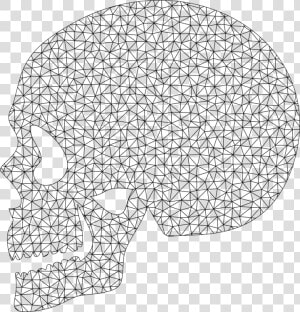 Line Art head angle   Structured Vs Unstructured Mesh  HD Png Download