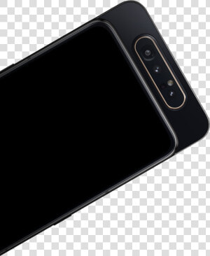 Front View Of Galaxy A80 Laid Flat   A80 Black Colour  HD Png Download