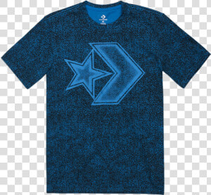 Men Converse Distressed Star Chevron T Shirt Blue Hero   Active Shirt  HD Png Download