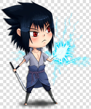 Чибик Саске И Чидори   Naruto Sasuke Chidori Chibi  HD Png Download